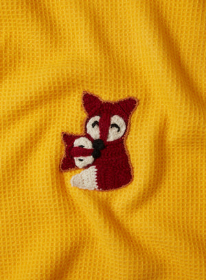 Baby Blanket | Yellow & Fox Family