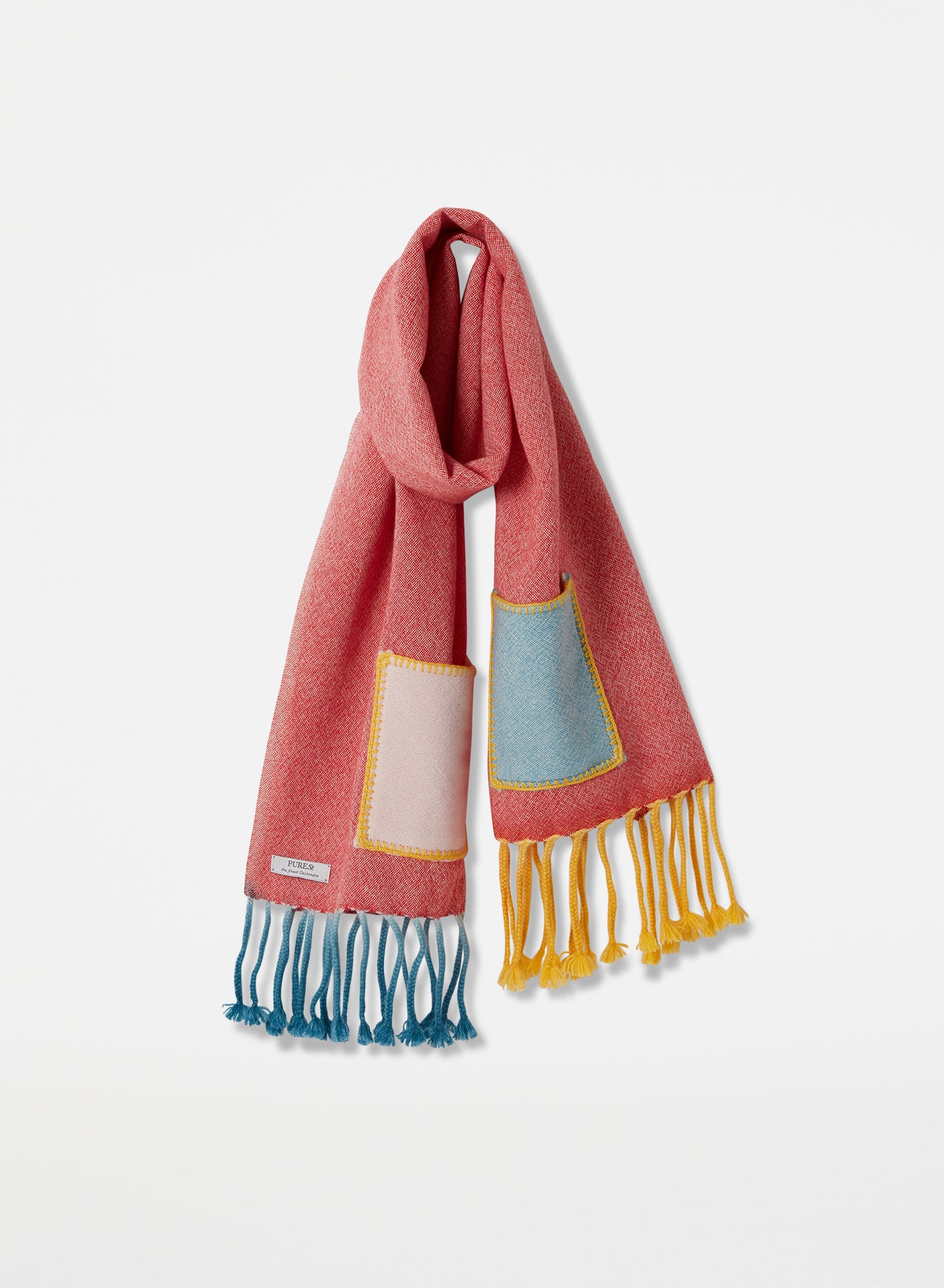 Kids Scarf | Red & Pink-Turquoise