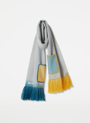 Kids Scarf | Light Blue & Yellow-Turquoise