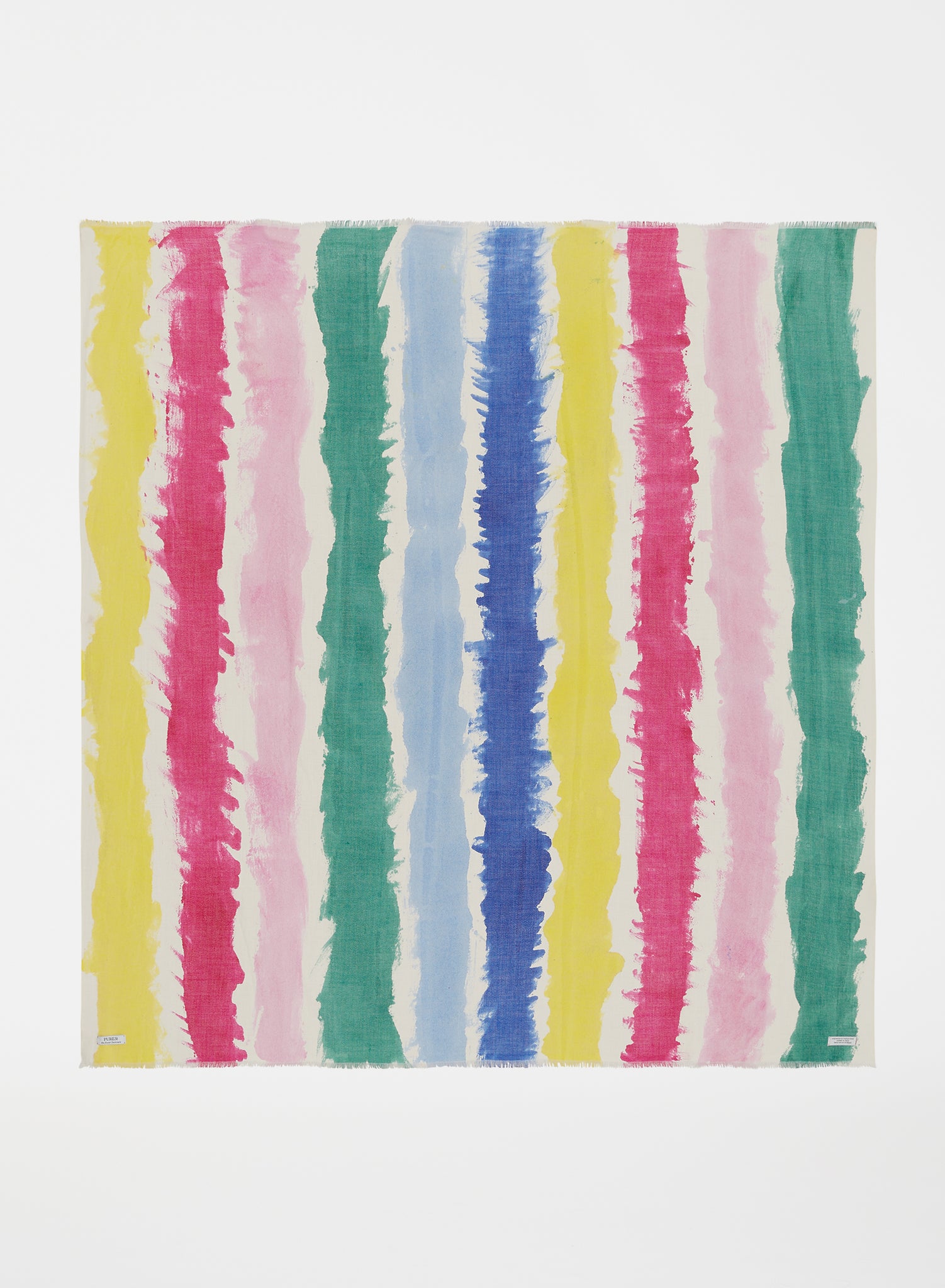 Hand Painted Striped Carré | Multicolor