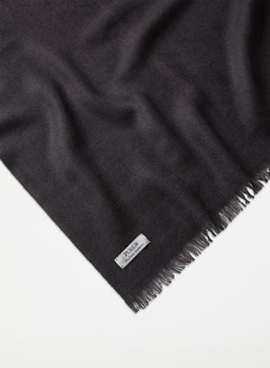 Broken Twill Shawl | Charcoal Grey