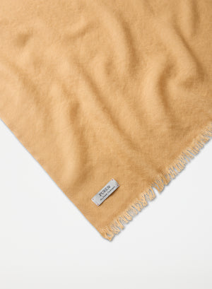 Broken Twill Shawl | Mid Brown