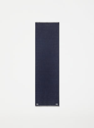 Broken Twill Shawl | Navy Blue