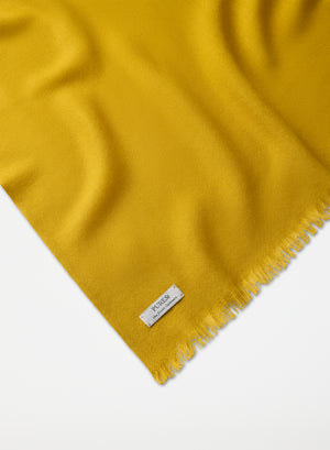 Broken Twill Shawl | Yellow Mustard